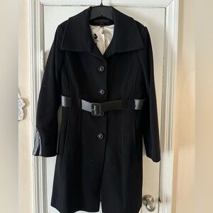 Via Spiga Black Trench Coat with Belt